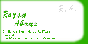 rozsa abrus business card